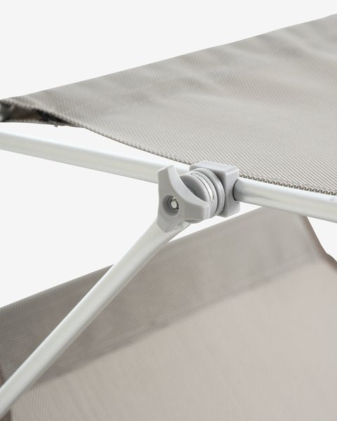 Chaise longue réglable avec pare-soleil – Couleur sable