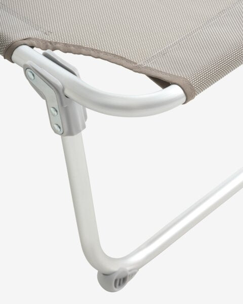 Chaise longue réglable avec pare-soleil – Couleur sable