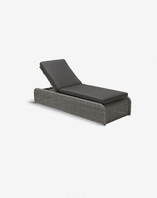 Fauteuil lounge de luxe réglable avec coussins – sans entretien et résistant aux intempéries